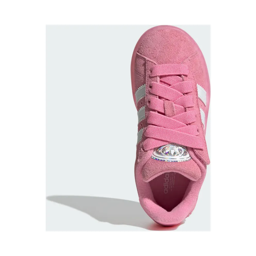 Adidas Campus 00s Led Lights Comfort Closure Elastic Lace Kids Bliss Pink / Cloud White / Clear Pink (JS1283)
