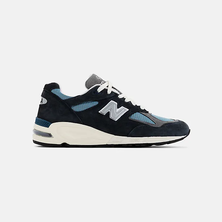 New Balance Navy 990V2 Sneakers – “Navy / Castlerock” (M990TB2)