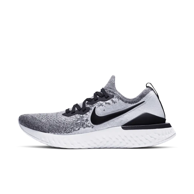 Nike Epic React Flyknit 2 White White Pure Platinum Black (BQ8928-101)