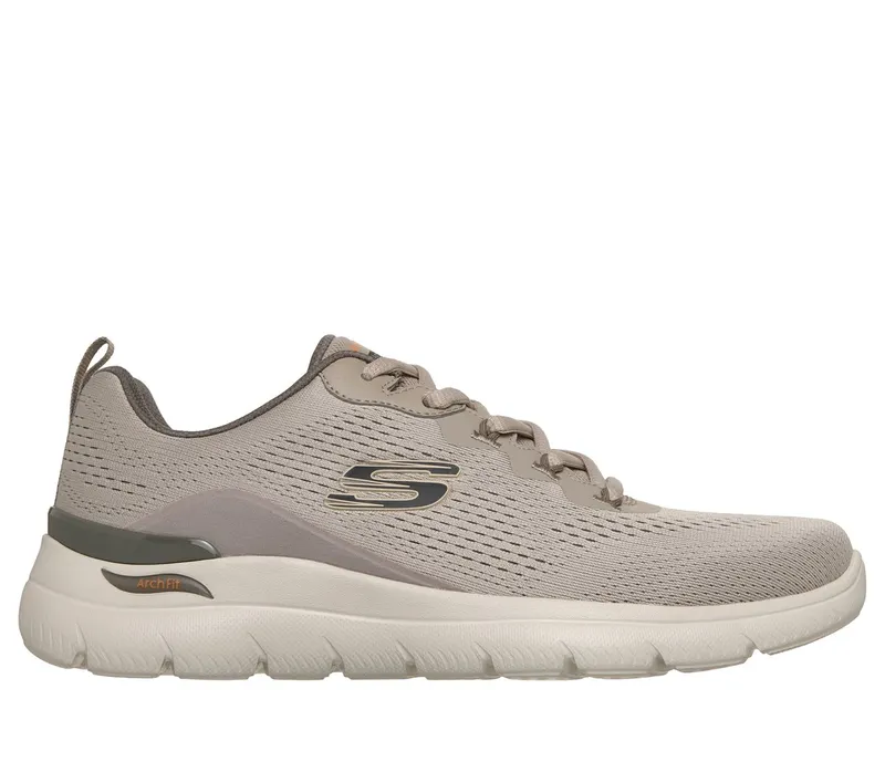 Skechers Arch Fit Summits – Kravel Sneaker Taupe/Orange