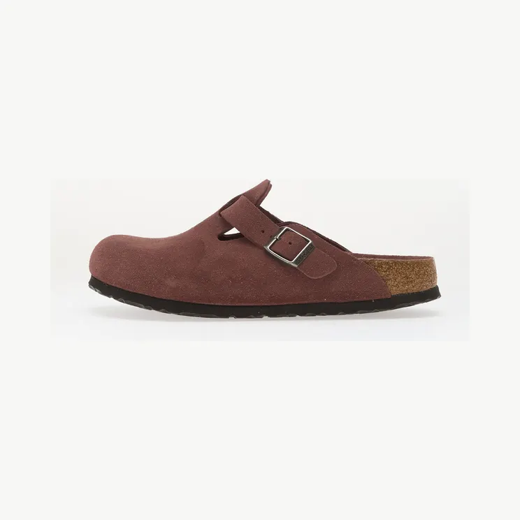 Birkenstock Boston Soft Footbed Suede Leather (Narrow Fit) (1033096)