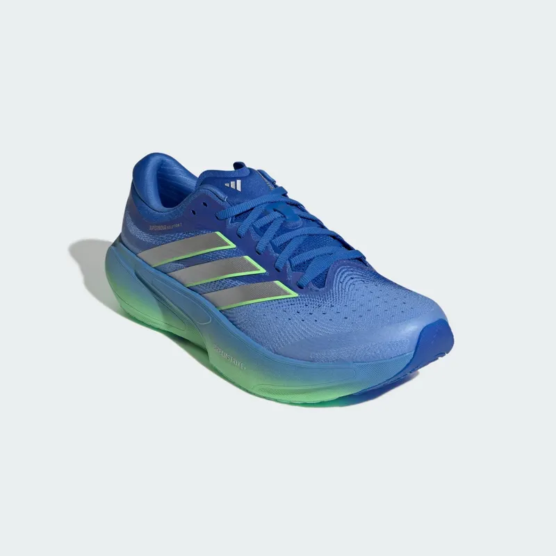 Adidas SUPERNOVA SOLUTION 3 Running Shoes Lucky Blue / Silver Metallic / Lime Burst (JR7399)