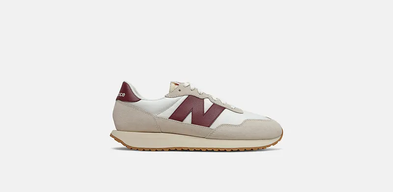 New Balance 237 White Burgundy (MS237SB)