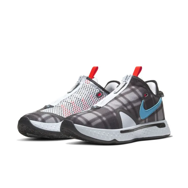 Nike PG 4 Football Grey Plaid Football Grey/Laser Blue-Light Smoke Grey (CD5079-002)
