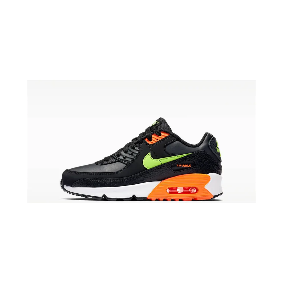 Nike Air Max 90 Black Total Orange Ghost Green (GS)