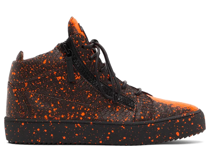 Giuseppe Zanotti Black & Orange Kriss Sneakers (RU20001-92857)
