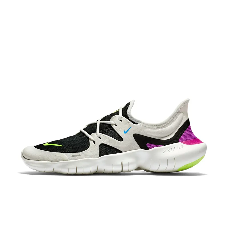 Nike Free RN 5.0 Summit White Summit White Black Blue Hero Volt Glow (AQ1289-100)