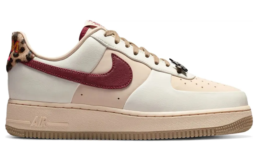 Nike Air Force 1 White/Pearl White-Khaki-Team Red (IM7510-262)