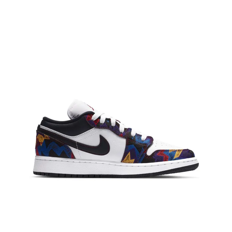 Jordan 1 Low Nothing But Net (GS) White/Dark Obsidian-Team Red (CZ8657-100)