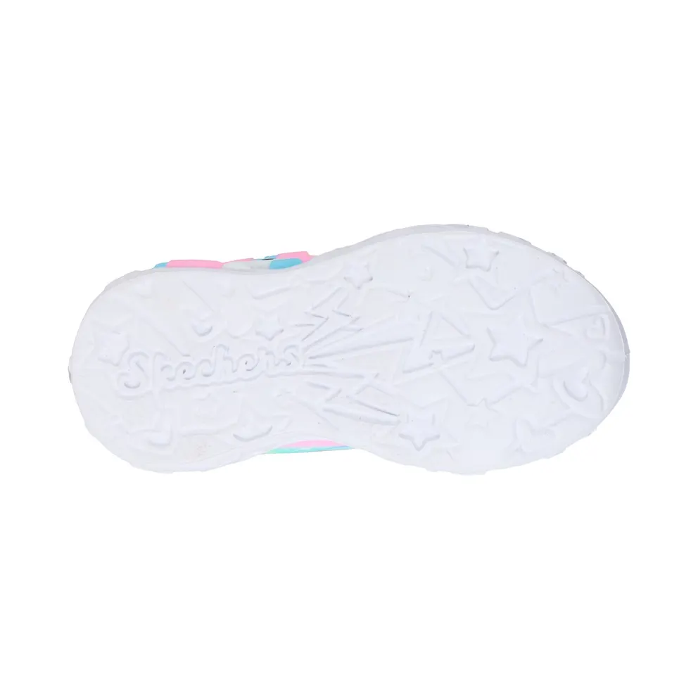 Skechers S-Lights: Unicorn Charmer “Lil Heart Sparkles Sneaker Silver” (303064CSMLT)