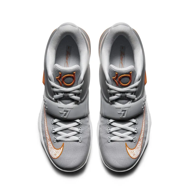 Nike KD 7 ‘Wild West’ Metallic Silver/Urban Orange-Wolf Grey-Pure Platinum (653996-080)