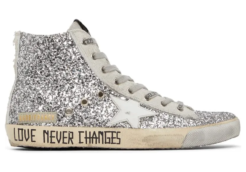 Golden Goose Glitter & Suede Francy Sneakers (F00113.F002029.70160)