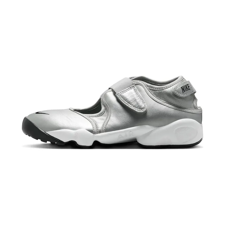 Nike Air Rift Leather “Metallic Silver / Black / Sail” (HM5737-003)