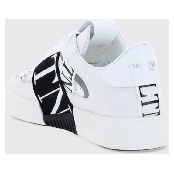 Valentino garavani VL7N Smooth Calf Leather Sneakers with Printed Logo White (S0C58WRQ24P) (2)