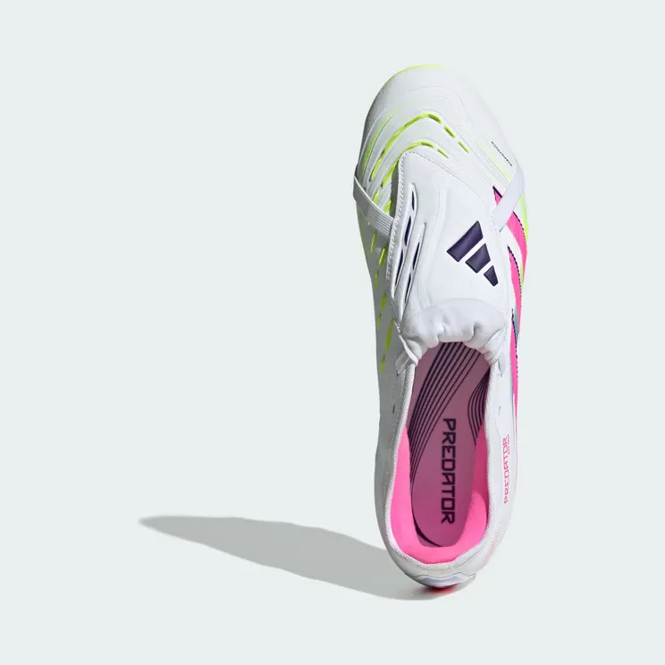 adidas Predator Pro Fold-over Tongue Firm/multi-ground Boots “Cloud White / Lucid Pink / Lucid Lemon” (JR0444)