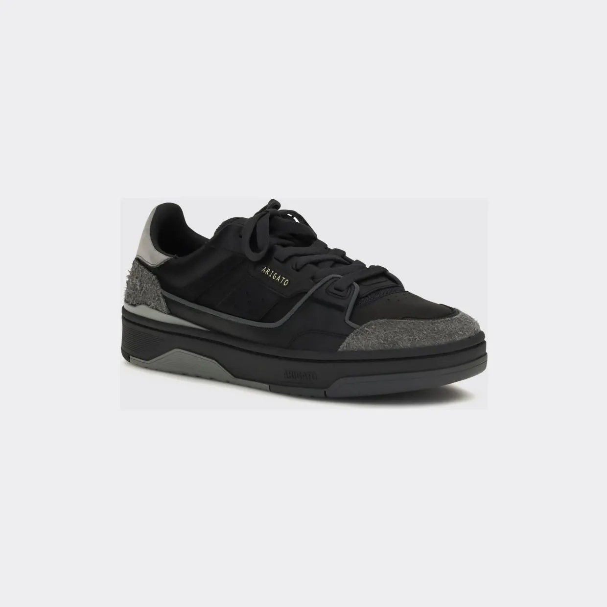 Axel Arigato Clay Bicolor Sneakers in Calf Leather and Suede Black (F2733003)