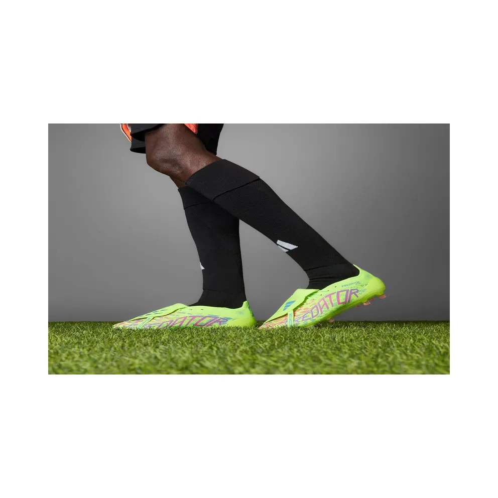 adidas Predator Elite Fold-over Tongue Firm Ground Boots “Lucid Lemon / Lucid Pink / Blue Fusion” (JH6421)