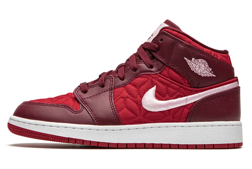 Jordan 1 Mid SE Red Quilt (GS)
