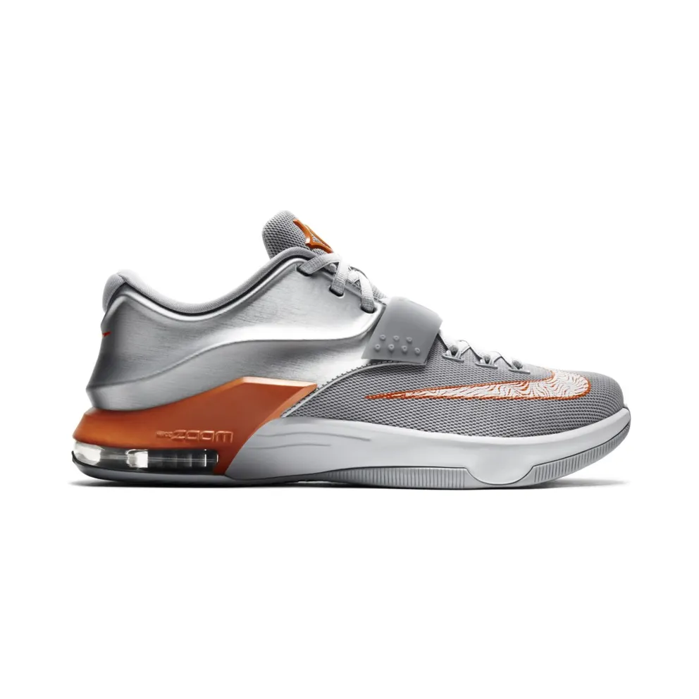 Nike KD 7 ‘Wild West’ Metallic Silver/Urban Orange-Wolf Grey-Pure Platinum (653996-080)