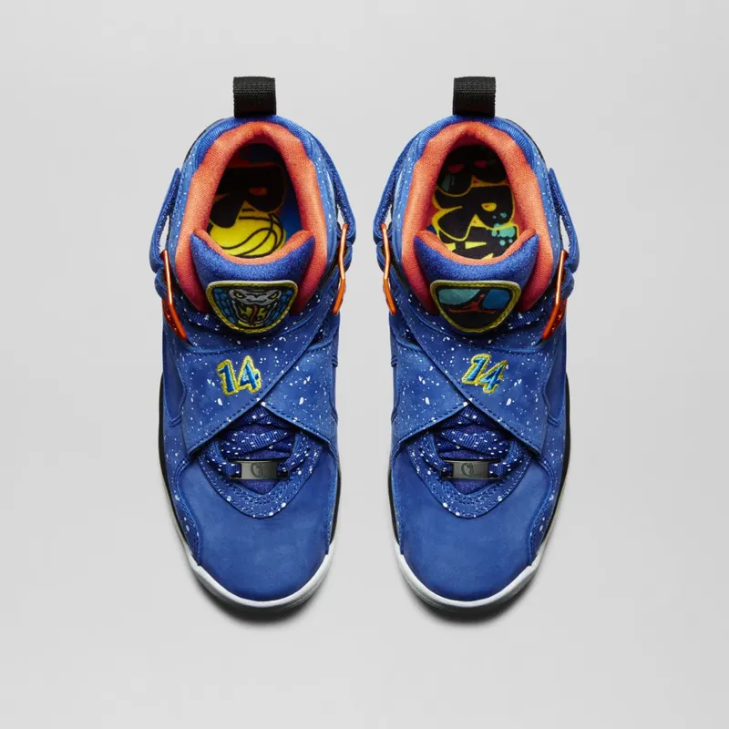 Jordan 8 Retro Doernbecher (GS) Hyper Blue/Electro Orange-Black (729894-480)