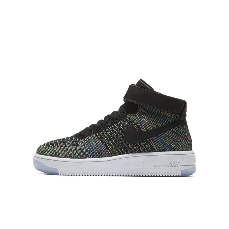 Nike  Air Force 1 Ultra Flyknit Mid Multi-Color 2.0 (GS) Pink Blast/Black-White (862824-600)