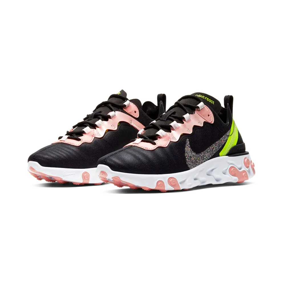 Nike React Element 55 Premium Black Coral Stardust (W) Black/Coral Stardust/Light Soft Pink (CD6964-002)