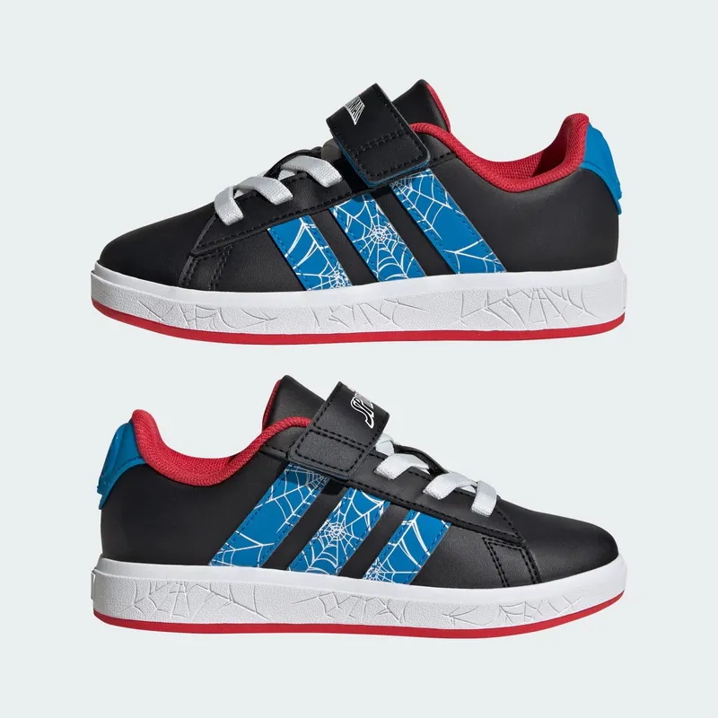 Adidas adidas Marvel Spider-Man Grand Court Kids Core Black / Bright Blue / Pure Ruby (JQ8073)