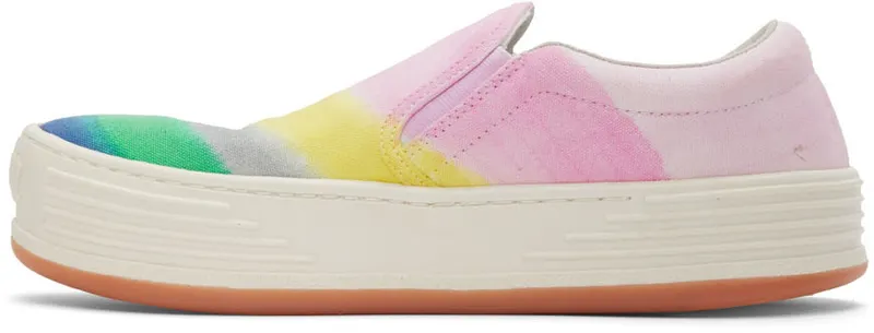 Palm Angels Multicolor Canvas Stripe Sneakers (PWIA040S22FAB0038400)