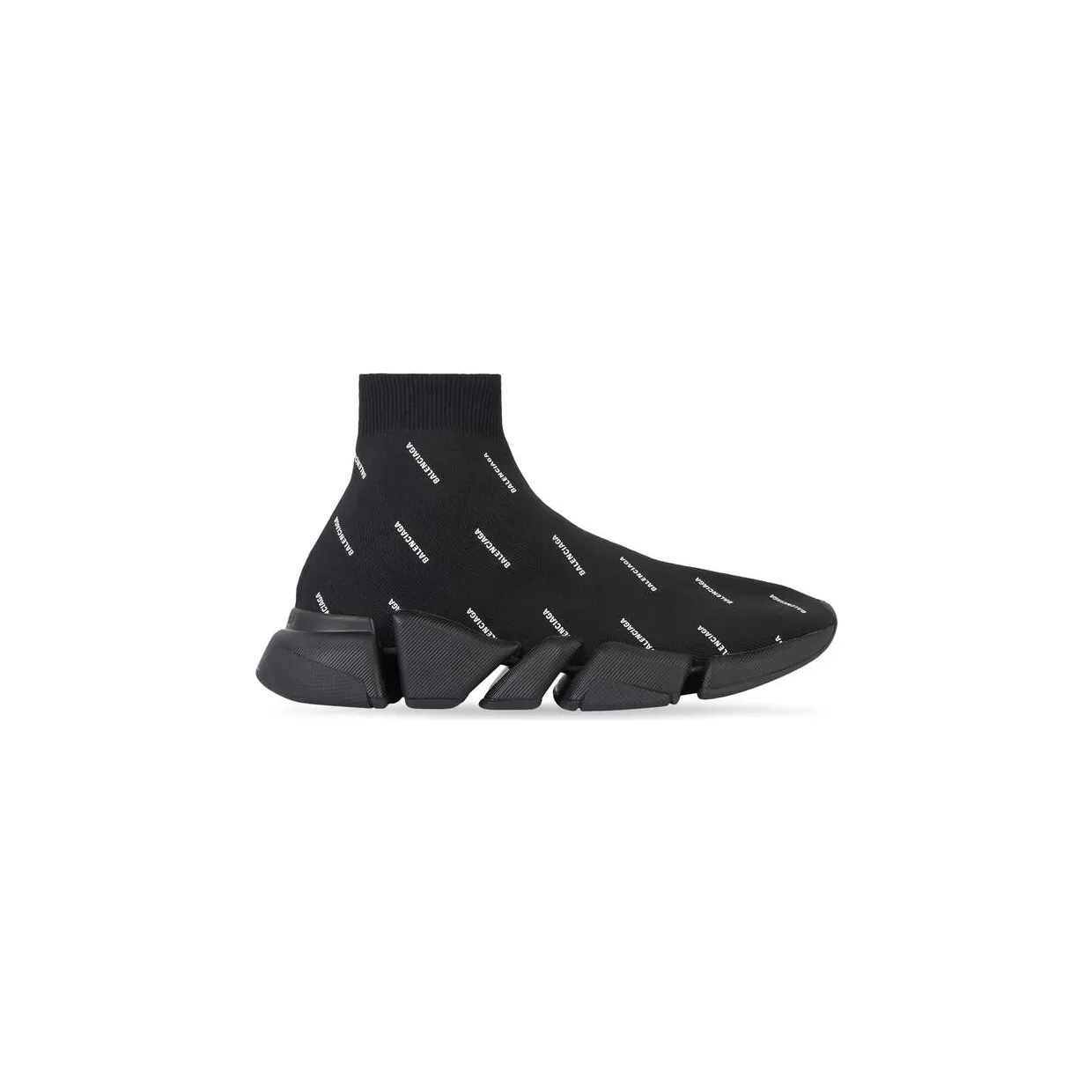 Balenciaga Speed Trainer 2.0 All Over Logo Black White (617239W2DB01090)
