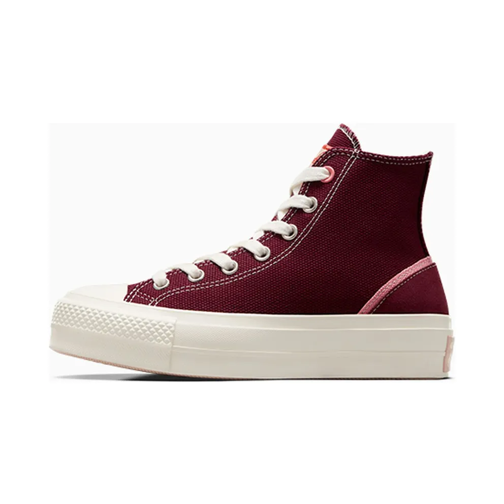 Converse Chuck Taylor All Star Lift Platform Mixed Material Deep Bordeaux/egret
