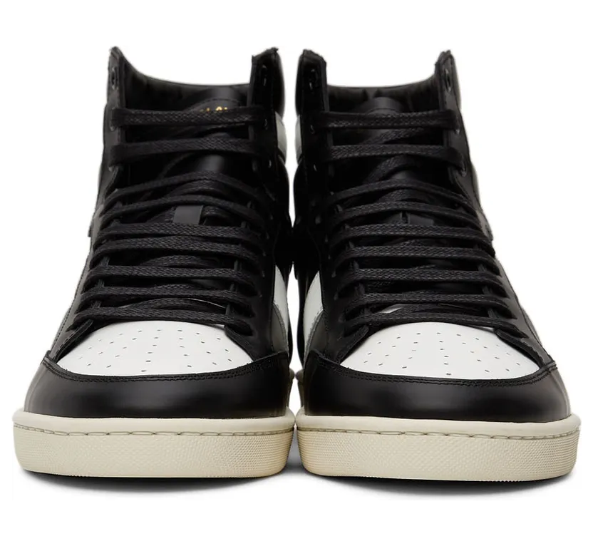 Saint Laurent Black & Red Court Classic SL/10H High-Top Sneakers (4180260MP30) (2)
