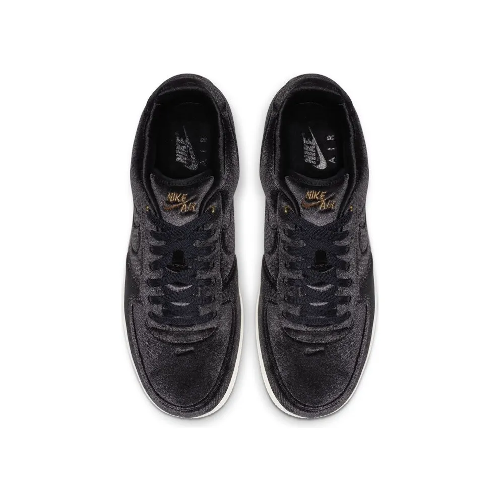 Nike Air Force 1 Low Premium 3 Velour Black Black/Sail-Metallic Gold-Black (AT4144-001)