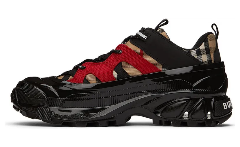 Burberry Black & Red Arthur Sneakers (8056924) (3)