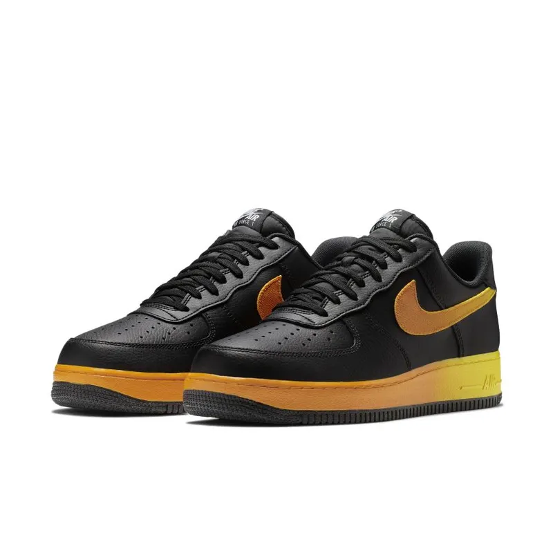 Nike Air Force 1 Low Black Yellow Orange Black/Opti Yellow-Orange Peel (CJ0524-001)