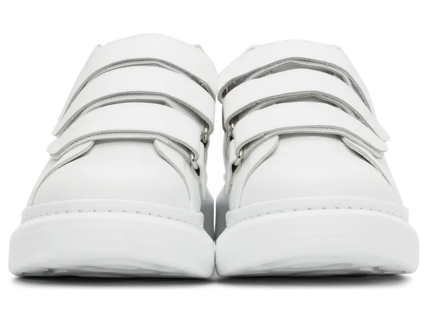 Alexander McQueen White & Black Oversized Velcro Sneakers (697105WHGP7) (2)