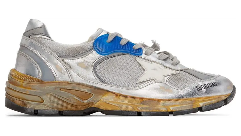 Golden Goose Dad-Star Silver White Blue Grey (GMF00199F00121170137)