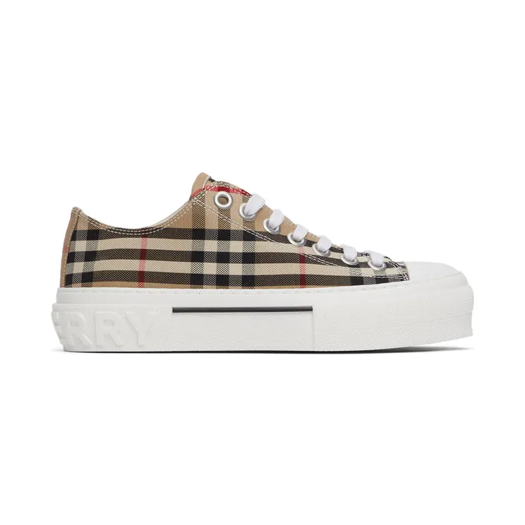 Burberry Beige Canvas Vintage Check Sneakers (8050506)