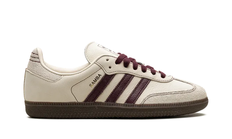 Adidas Samba OG “Wonder White Maroon” (IG1987)