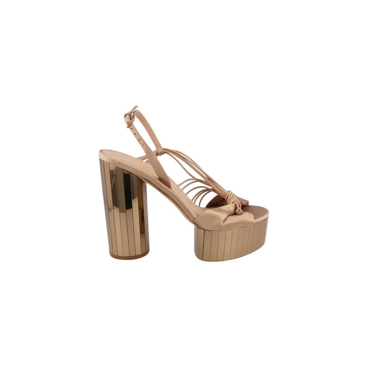 Ferragamo Sabrina Mirrored Platform Heels Bone (01G169-763572)