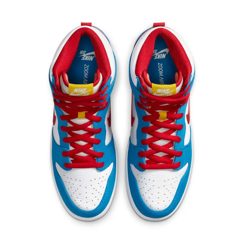 Nike SB Dunk High Doraemon Light Photo Blue/Light Photo Blue-Speed Yellow-University Red (CI2692-400)