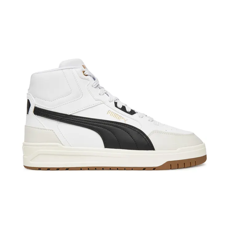 Puma Shuffle Downtown Mid 01 Puma white/PUMA black/PUMA Gold 38.5 “White ½ EU / 10 UK” (402598)
