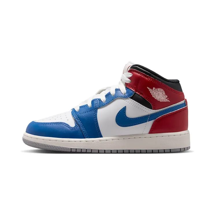 Air Jordan 1 Mid GS “True Blue / Varsity Red / Black / Summit White” (DQ8423-406)