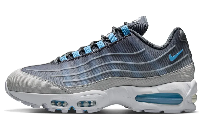 Nike Air Max 95 Big Bubble Tech “Smoke Grey / White / Black / Football Blue” (IH7853-003)