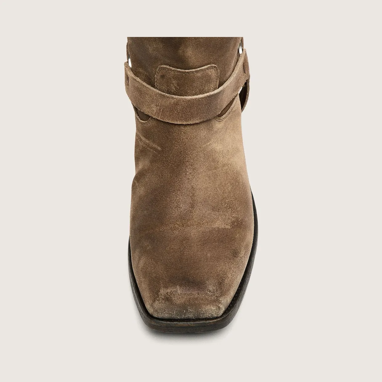 Golden Goose High Biker Boots In Dark Beige Waxed Suede With Strap And A Silver-Colored Buckle (GWF01057.F008237.15693) (5)