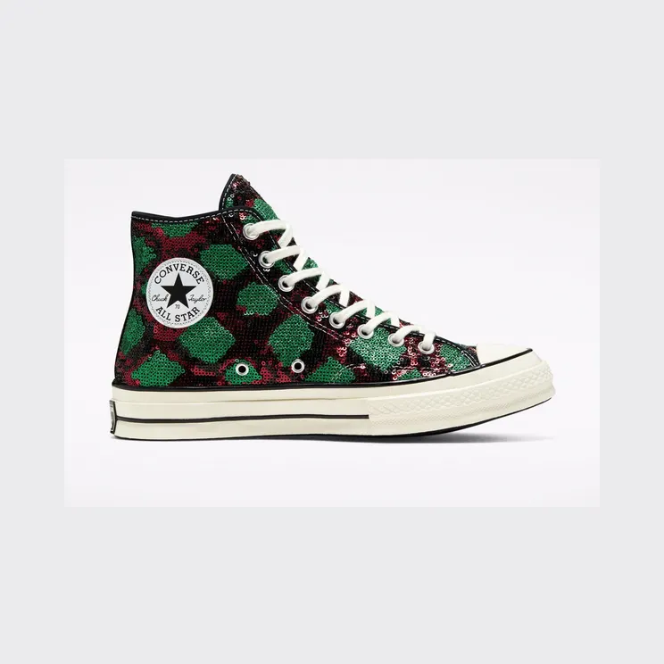 Converse Chuck 70 High ‘Snake Pattern – Red Green’ Red/Green/Egret (166561C)