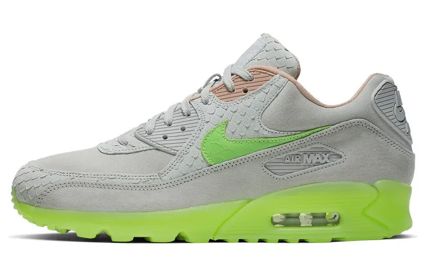 Nike Air Max 90 Premium ‘New Species’ Pure Platinum/Electric Green-Bio Beige (CQ0786-001)