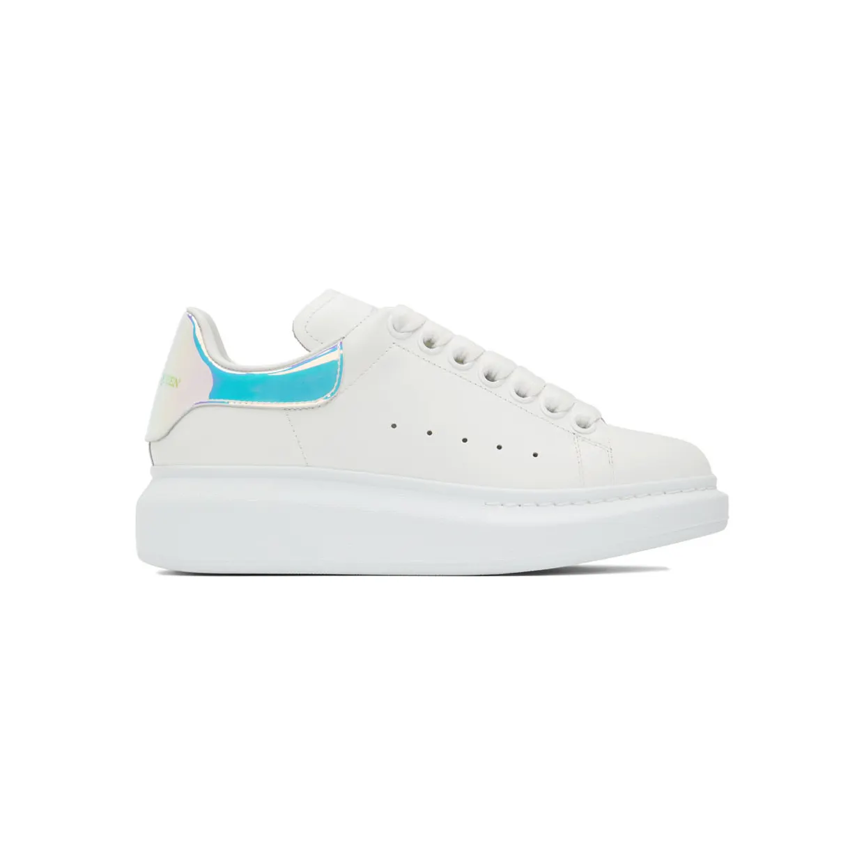 Alexander McQueen SSENSE Exclusive Off-White Holographic Oversized Sneakers (561726WHVI5)