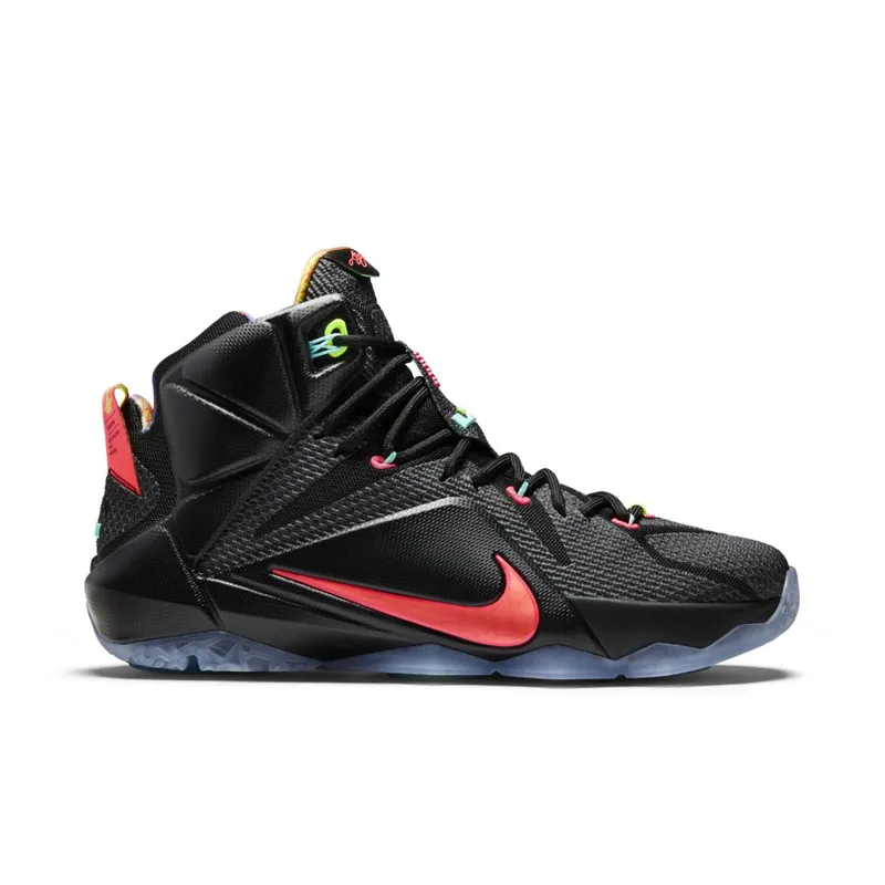 Nike LeBron 12 Data Black/Bright Mango-Hyper Punch-Volt (684593-068)
