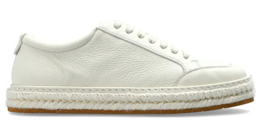 Giorgio Armani Sneakers aus Leder – Weiß (GM003220AF19222)
