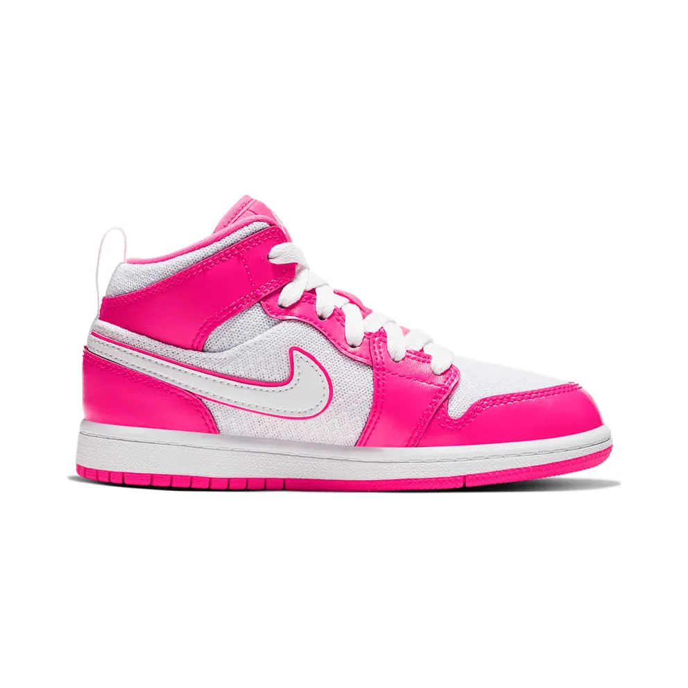 Jordan 1 Mid Hyper Pink White (PS) Hyper Pink/White-White (640737-611)